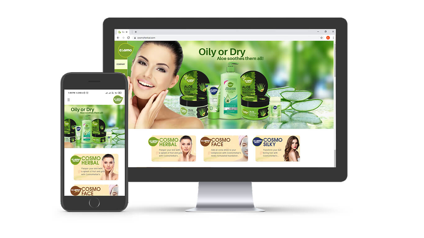 Cosmo Herbal Portfolio Responsive Website Creative 2